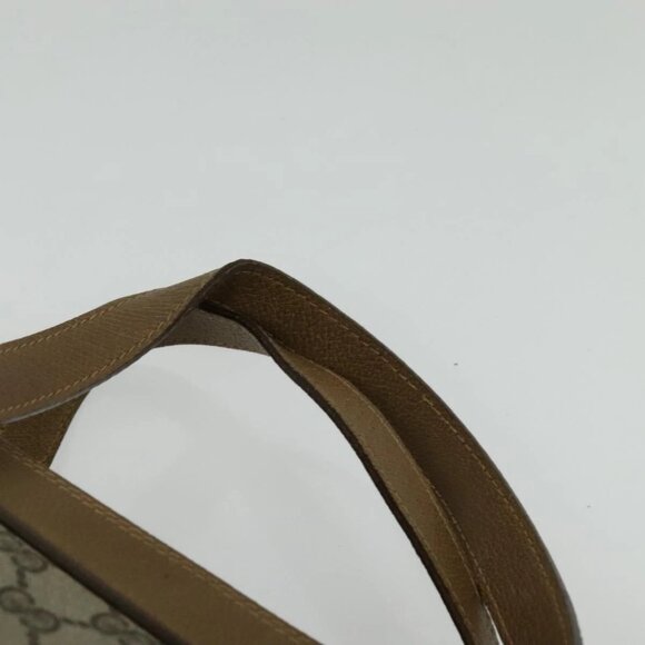 GUCCI GG Supreme Web Sherry Line Bag PVC 2way Beige Gold 40 02 015 Auth yk18574 - Picture 9 of 14